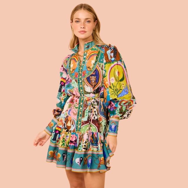 Zara - Minikleid mit lebhaftem psychedelischem Druck