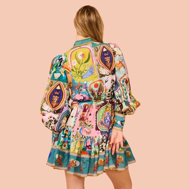 Zara - Minikleid mit lebhaftem psychedelischem Druck