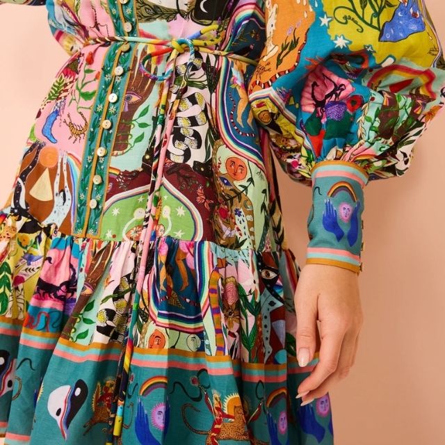 Zara - Minikleid mit lebhaftem psychedelischem Druck