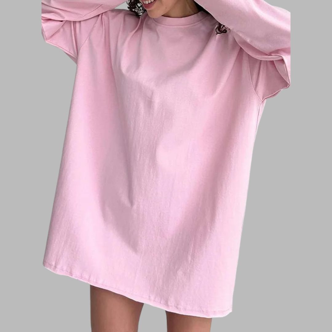 Tara - Oversize Langarm-T-Shirt-Kleid