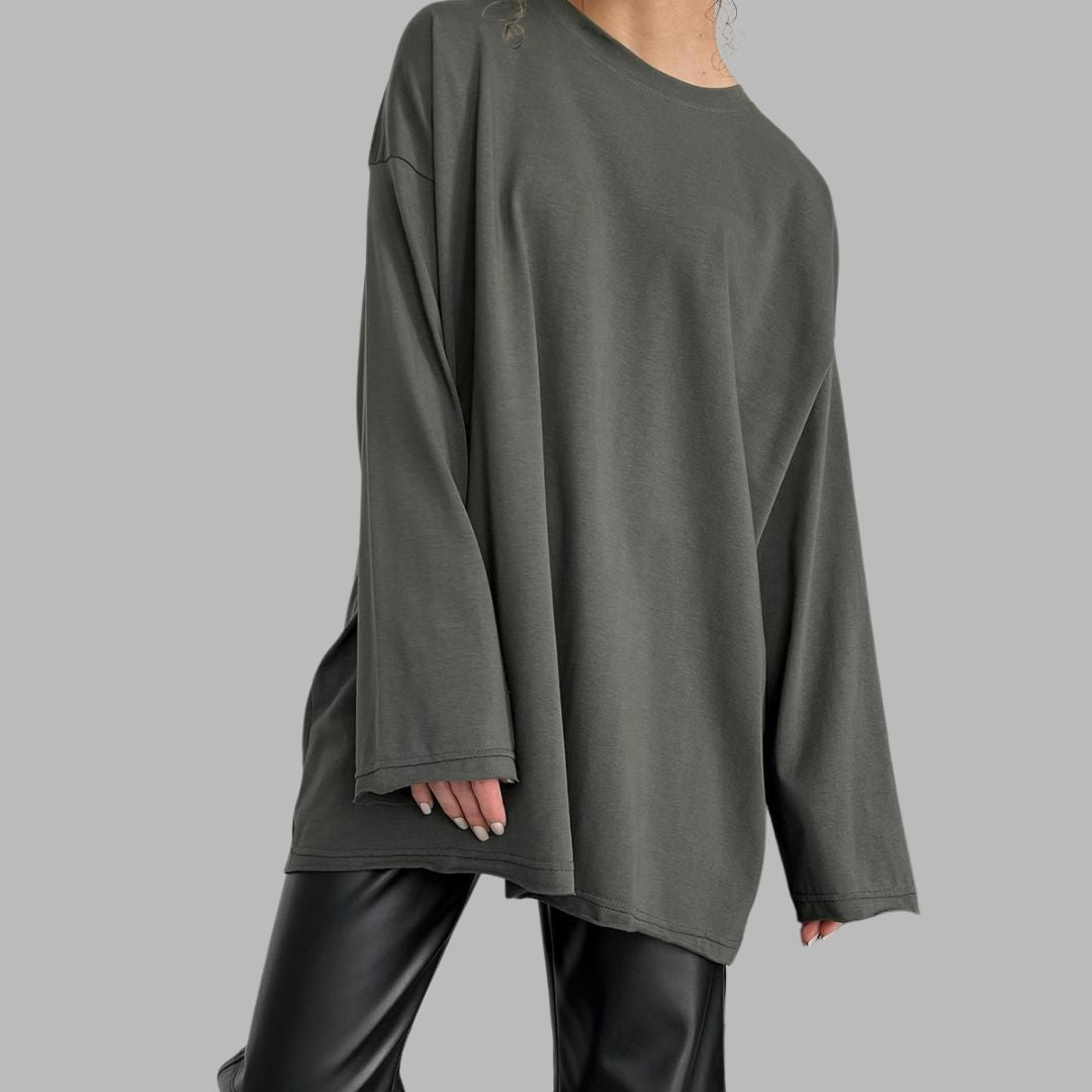 Tara - Oversize Langarm-T-Shirt-Kleid