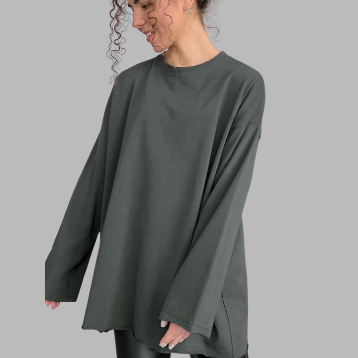 Tara - Oversize Langarm-T-Shirt-Kleid