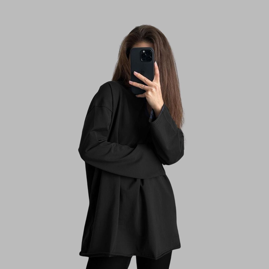 Tara - Oversize Langarm-T-Shirt-Kleid