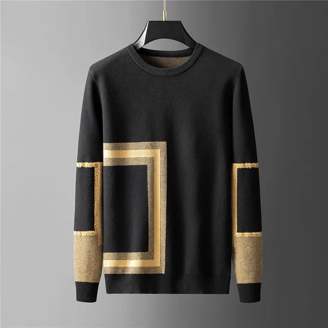 Milo - Rundhals-Sweatshirt mit geometrischen Akzenten