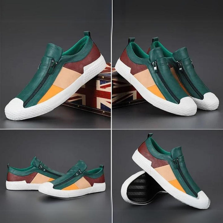 Calder - Farbblock Slip-On-Sneaker mit Reißverschluss