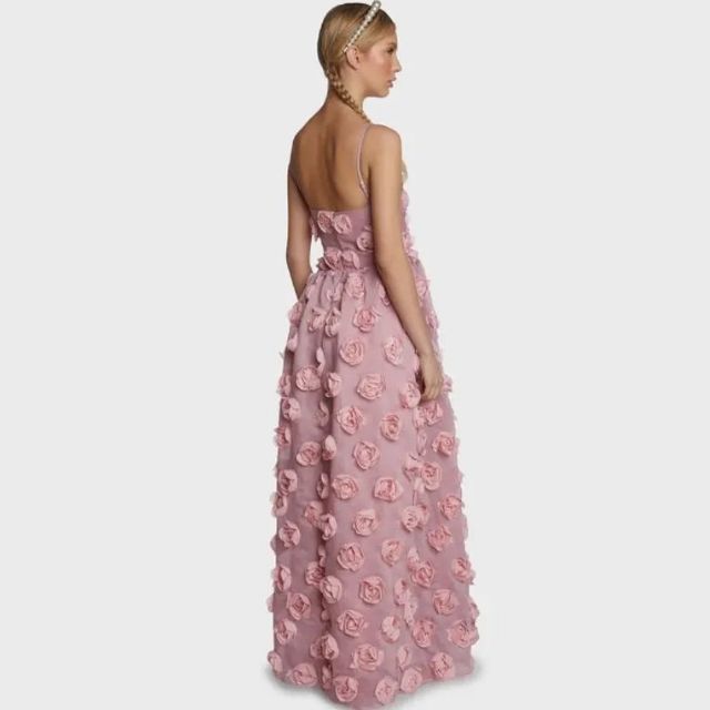 Rosabella - Tüll Maxikleid mit Blumenapplikationen