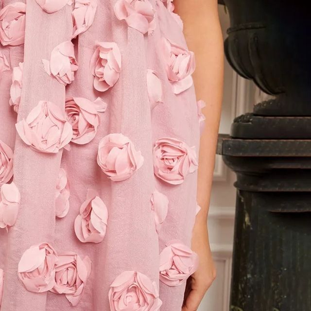 Rosabella - Tüll Maxikleid mit Blumenapplikationen