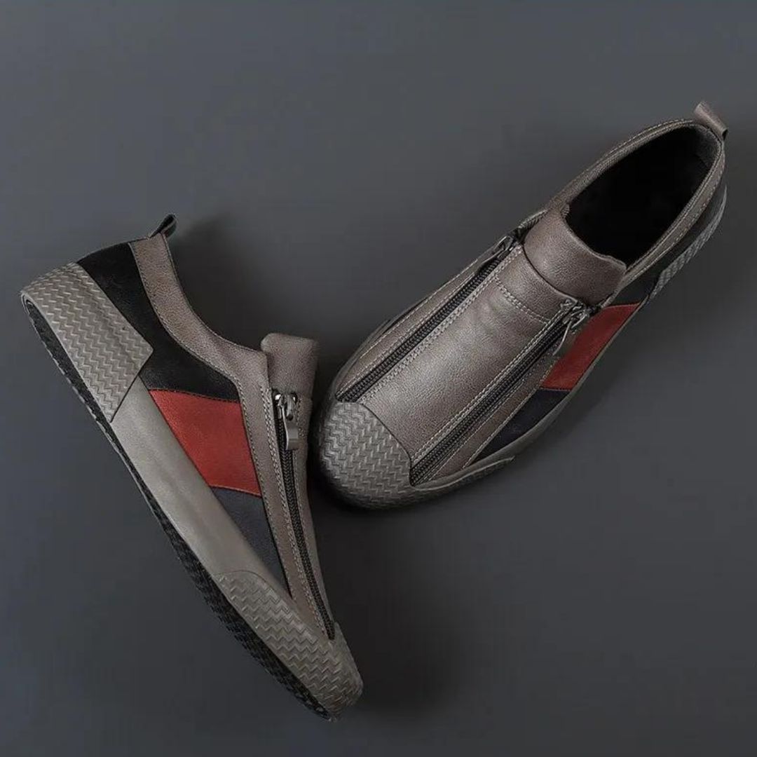 Calder - Farbblock Slip-On-Sneaker mit Reißverschluss