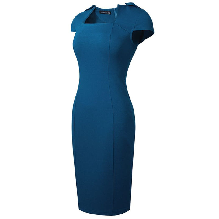 Elena - Bodycon-Kleid mit Eckigem Ausschnitt