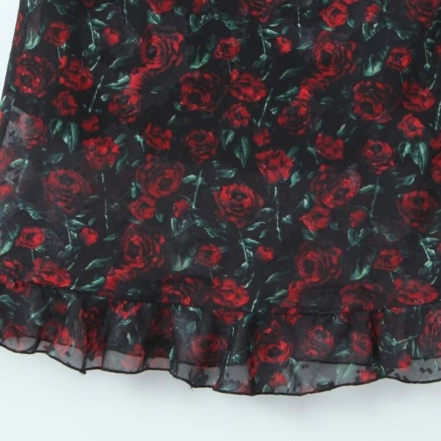 Clarissa - Maxikleid mit Blumenprint und Rüschensaum