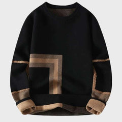 Milo - Rundhals-Sweatshirt mit geometrischen Akzenten