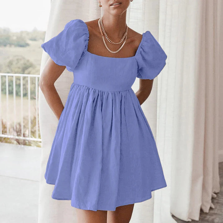 Amelia - Vintage-Kleid mit Puffärmeln und eckigem Ausschnitt