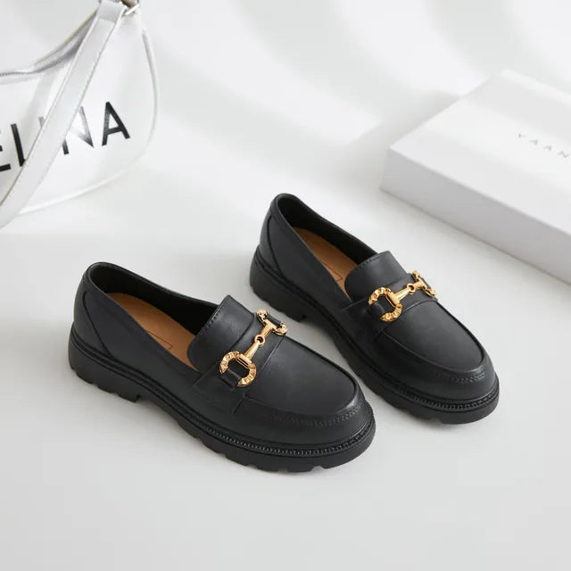 Camille - Plateau-Loafer mit Goldener Schnalle