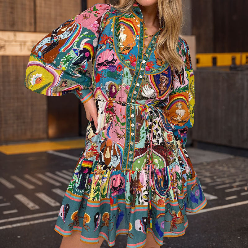 Zara - Minikleid mit lebhaftem psychedelischem Druck