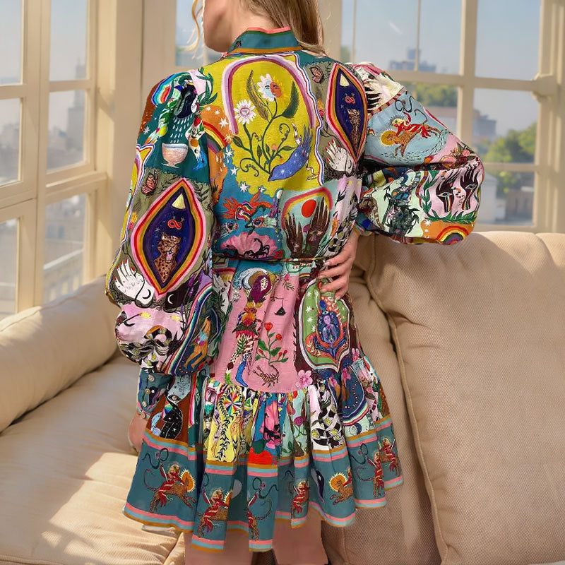 Zara - Minikleid mit lebhaftem psychedelischem Druck