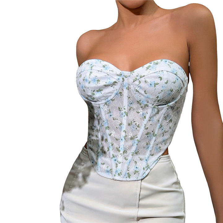 Florence - Florales Spitzen-Bustier Korsett-Top