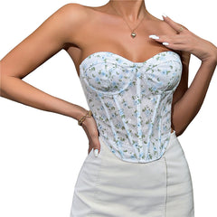 Florence - Florales Spitzen-Bustier Korsett-Top