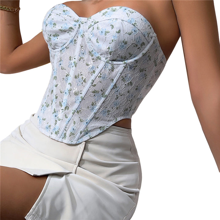 Florence - Florales Spitzen-Bustier Korsett-Top