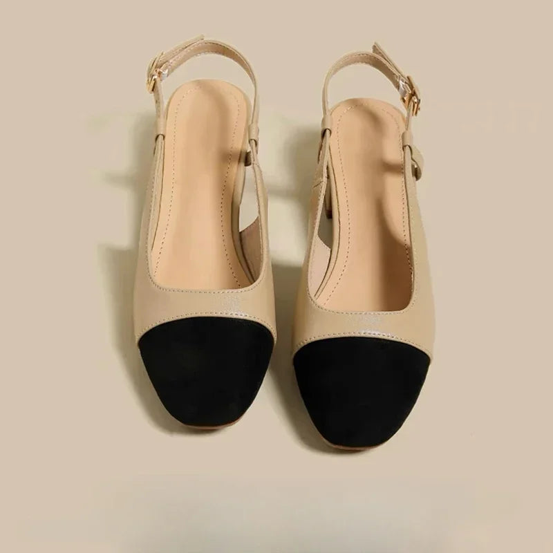 Chloe - Zweifarbige Slingback-Ballerinas