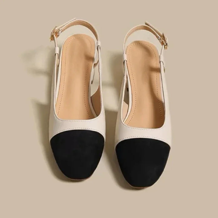 Chloe - Zweifarbige Slingback-Ballerinas