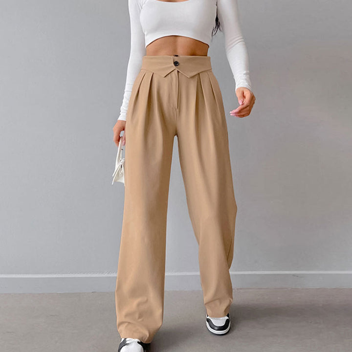 Camila - Stilvolle High-Waist-Hose mit Falten