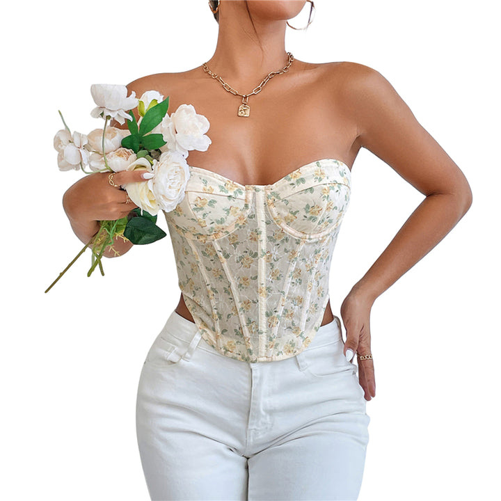 Florence - Florales Spitzen-Bustier Korsett-Top