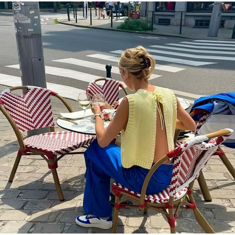 Lemonade - Schickes Häkel-Haltertop mit offenem Rücken