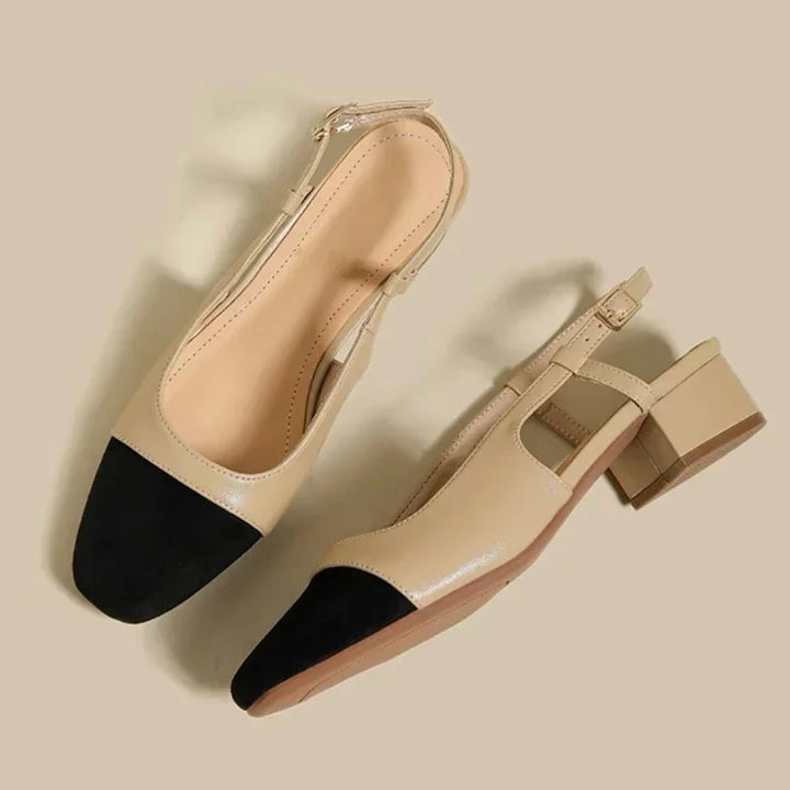 Chloe - Zweifarbige Slingback-Ballerinas