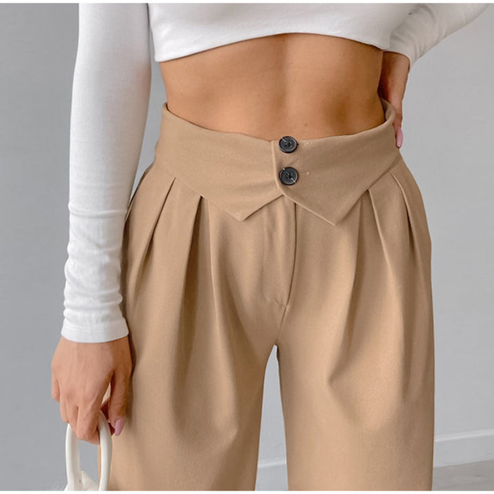 Camila - Stilvolle High-Waist-Hose mit Falten