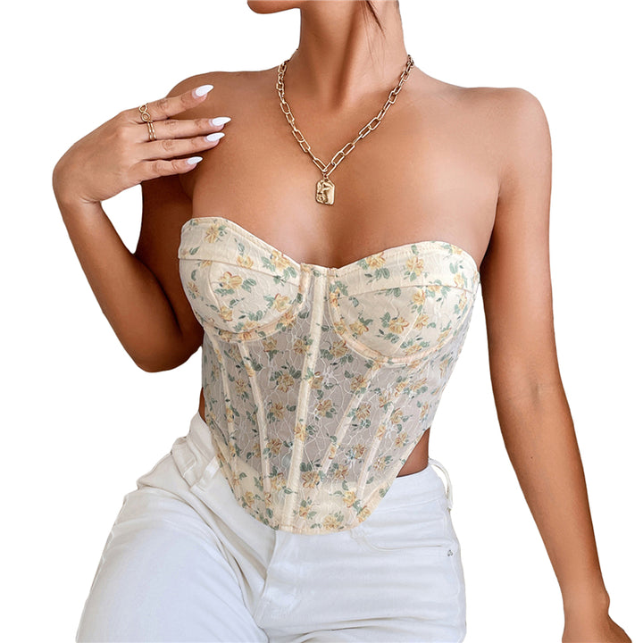 Florence - Florales Spitzen-Bustier Korsett-Top