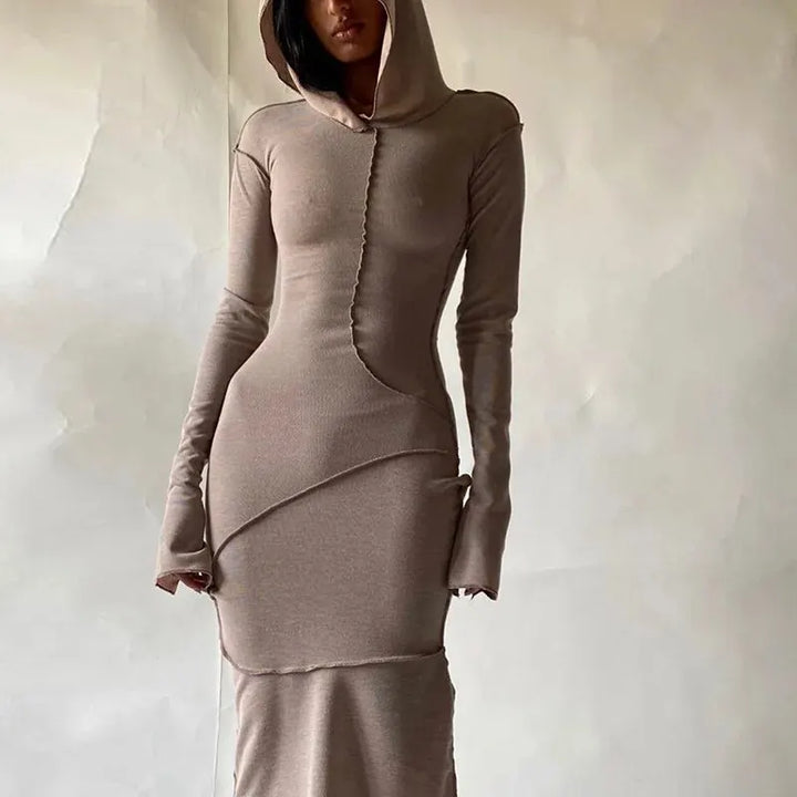 Eva - Kapuzen-Bodycon-Maxikleid