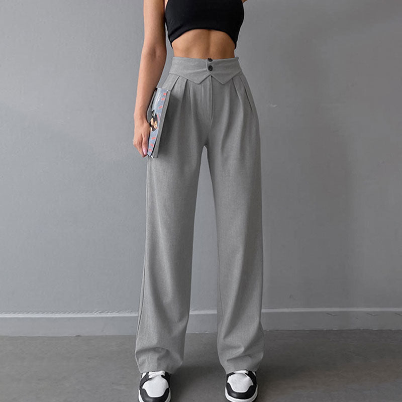 Camila - Stilvolle High-Waist-Hose mit Falten