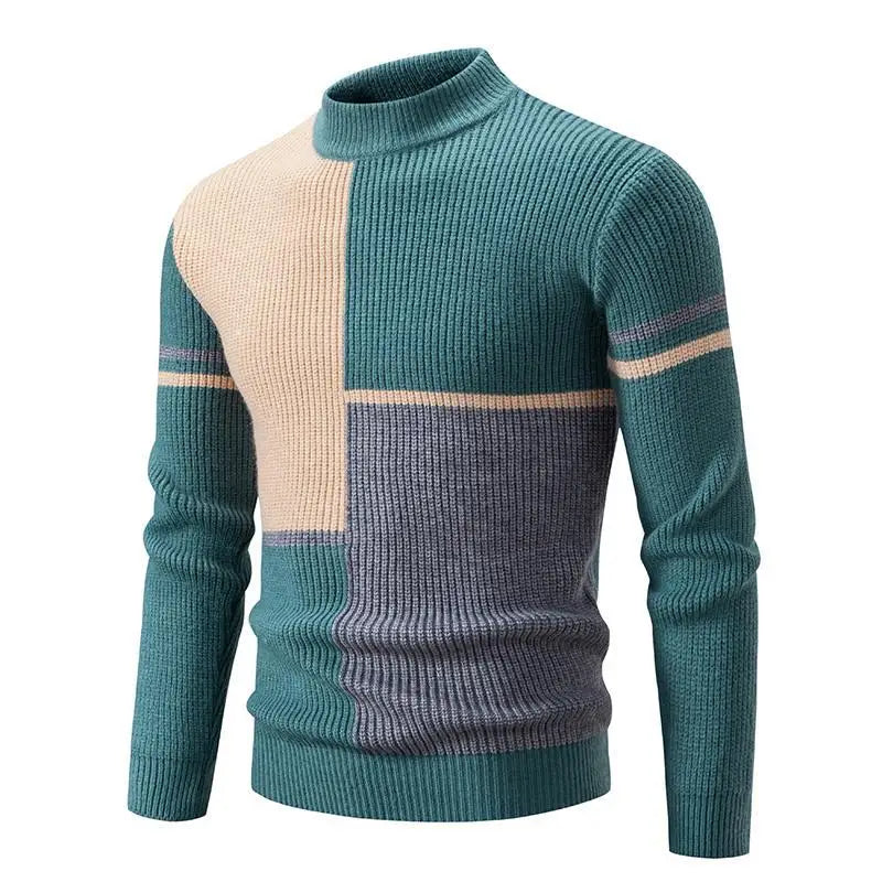 Dax - Colorblock-Rippstrickpullover mit Rundhalsausschnitt