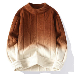 Oscar - Verlaufender Rundhals Strickpullover