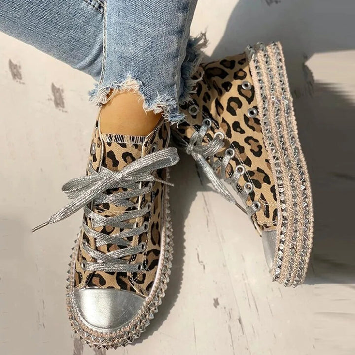 Savannah - Trendige Sneaker mit Leopardenmuster