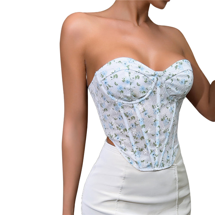 Florence - Florales Spitzen-Bustier Korsett-Top