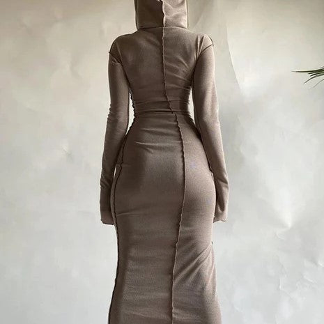 Eva - Kapuzen-Bodycon-Maxikleid