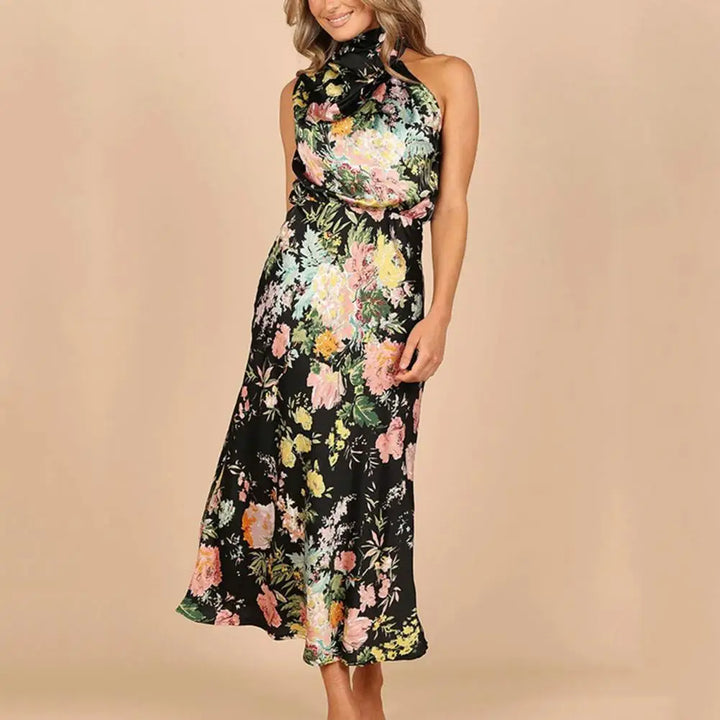 Helena - Florales Halter-Kleid mit elegantem Nackenband