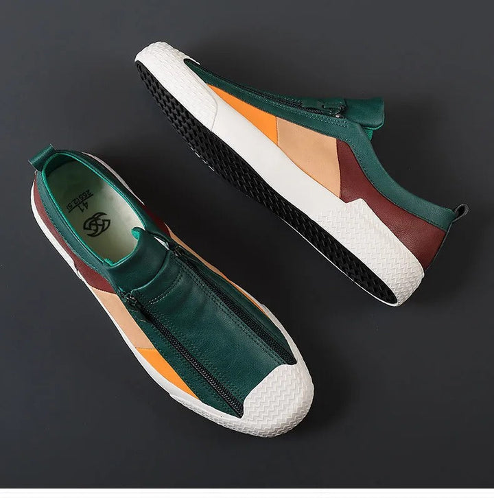 Calder - Farbblock Slip-On-Sneaker mit Reißverschluss