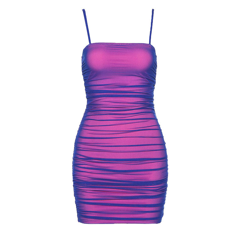 Nora - Mesh Bodycon Minikleid mit Floss-Trägern