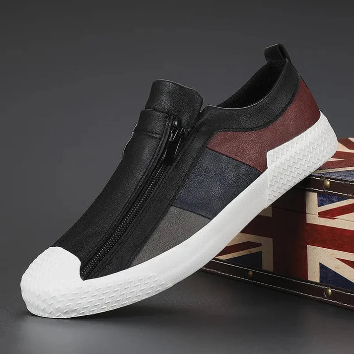 Calder - Farbblock Slip-On-Sneaker mit Reißverschluss