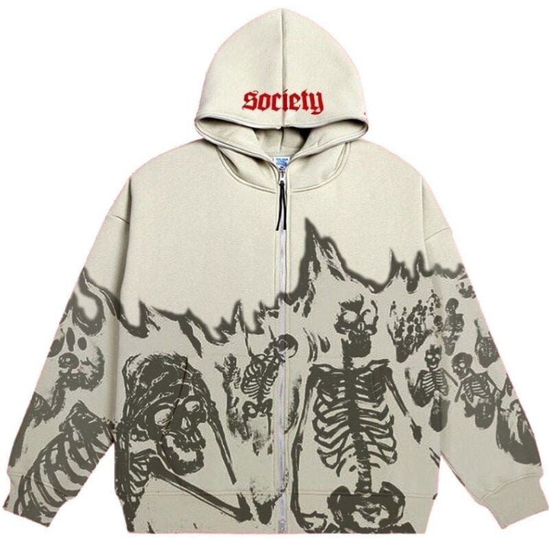 Ryder - Gothischer Hoodie mit Skelettdruck